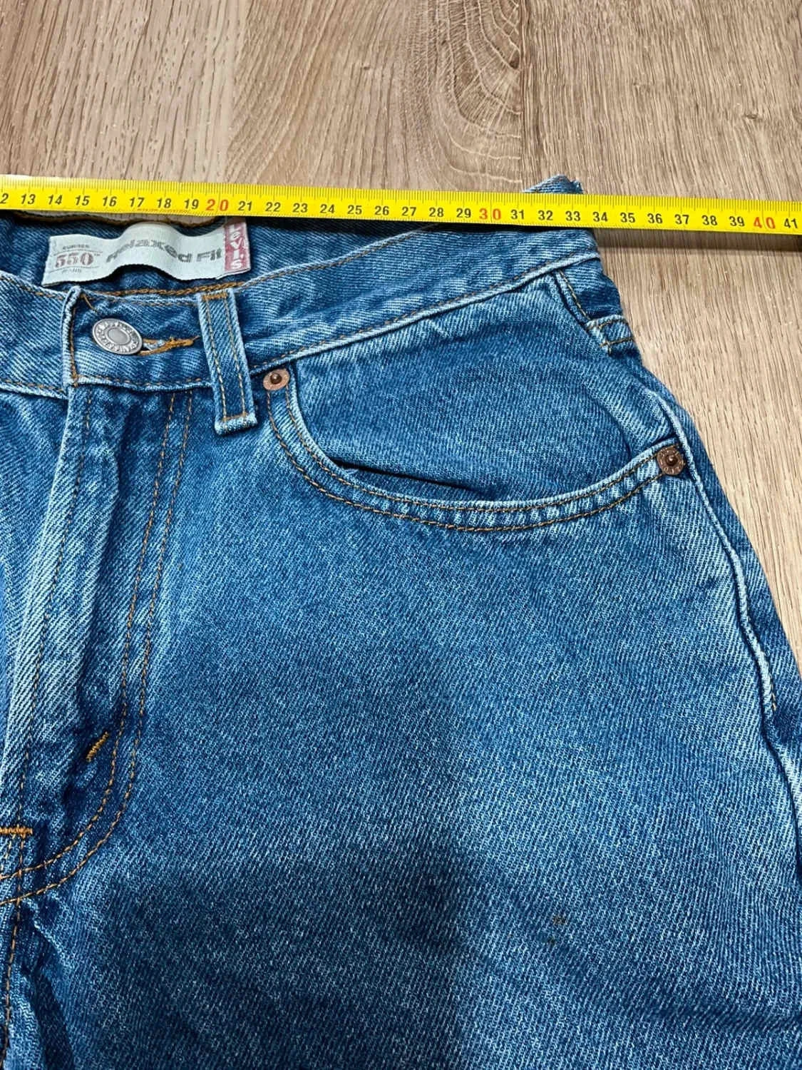 Jean Levi's 550 Relaxed Fit Unisexe W28 L32 Vintage 100% Coton Bleu délavé – photo 14